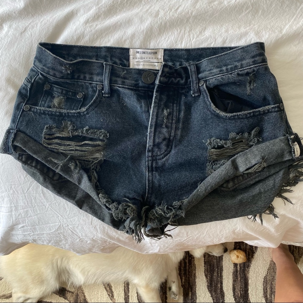 ONE x ONETEASPOON for free people denim shorts